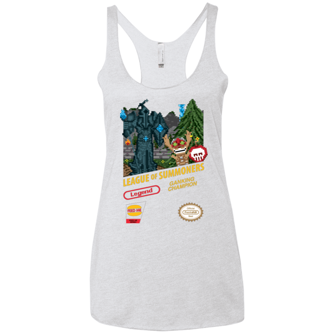 T-Shirts Heather White / X-Small League of Summoners Women's Triblend Racerback Tank
