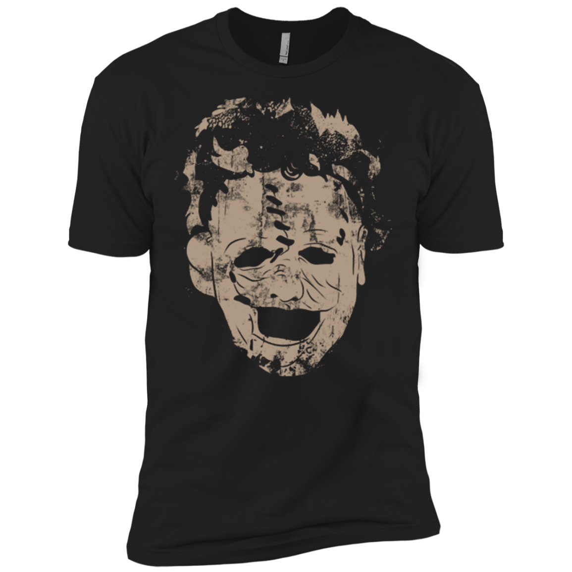 T-Shirts Black / X-Small Leather Face Grunge Men's Premium T-Shirt