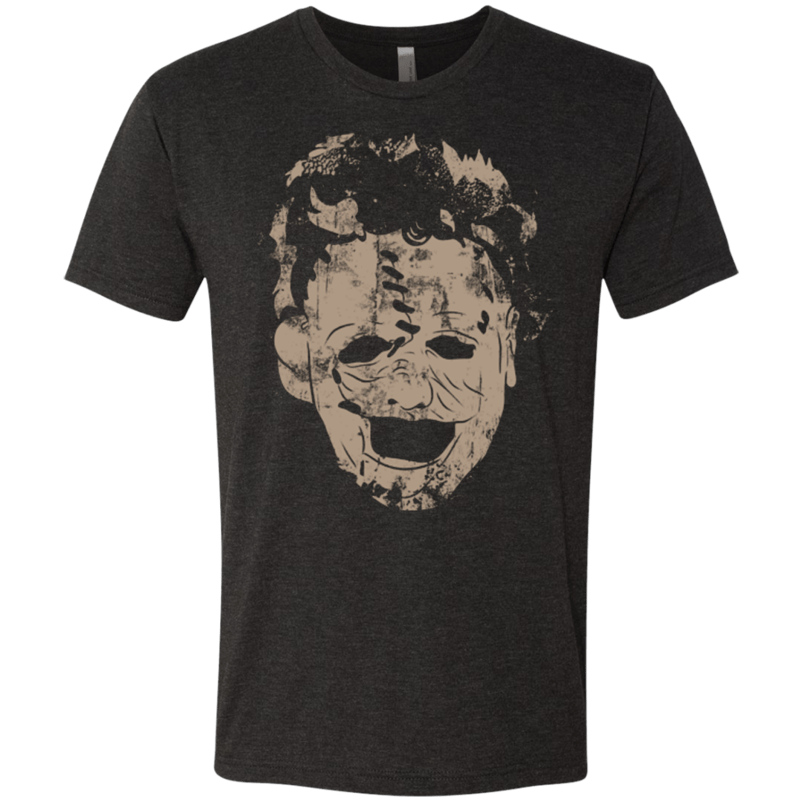 T-Shirts Vintage Black / Small Leather Face Grunge Men's Triblend T-Shirt