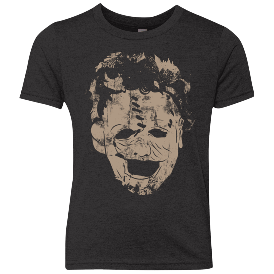 T-Shirts Vintage Black / YXS Leather Face Grunge Youth Triblend T-Shirt