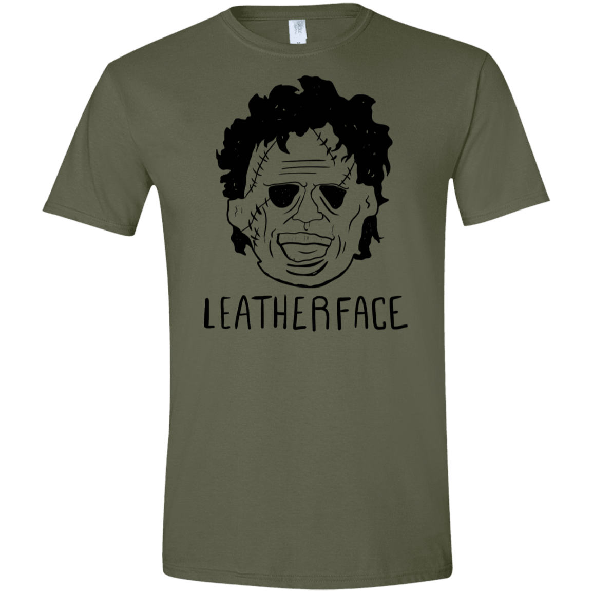 T-Shirts Military Green / S Leatherface Men's Semi-Fitted Softstyle