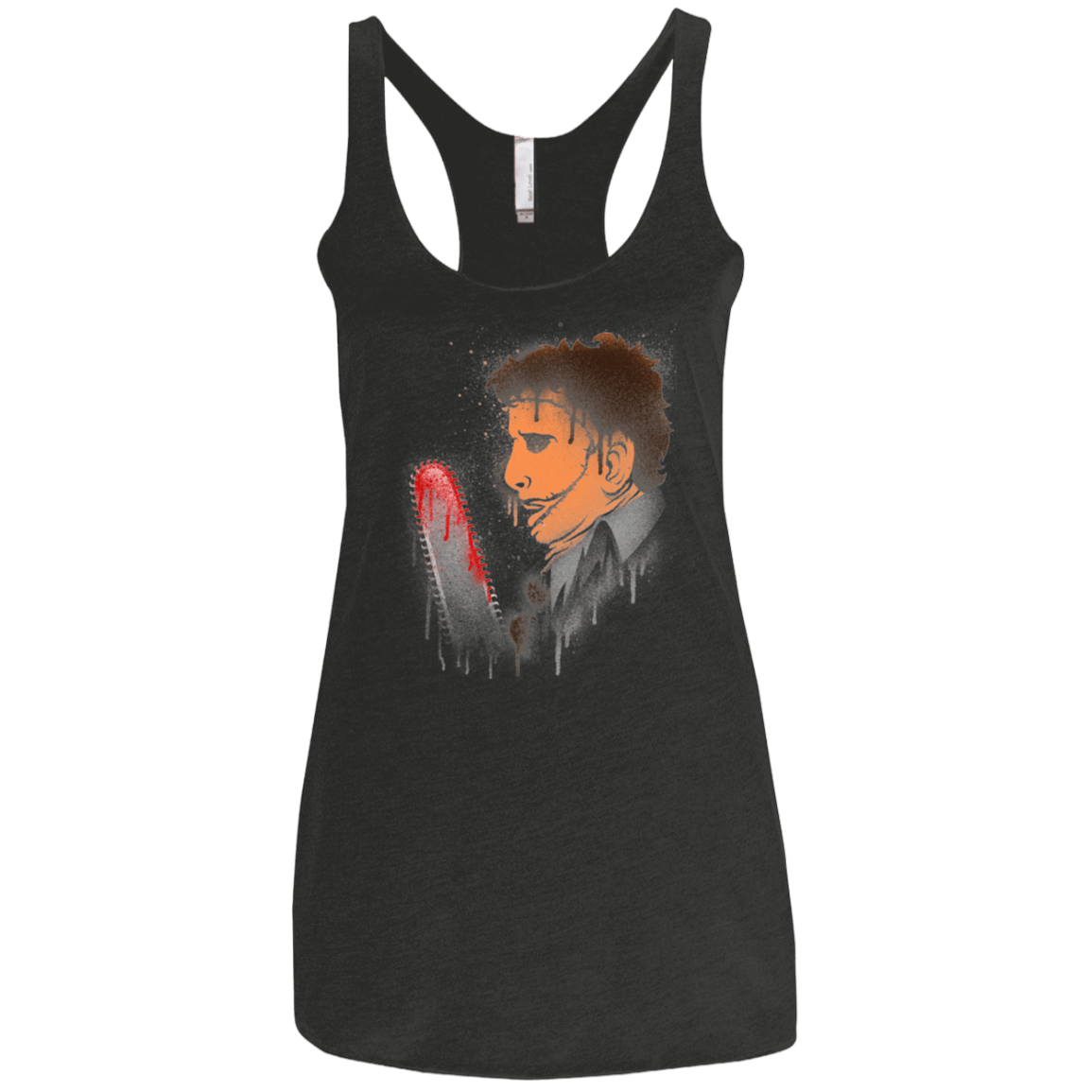 T-Shirts Vintage Black / X-Small Leatherface Women's Triblend Racerback Tank