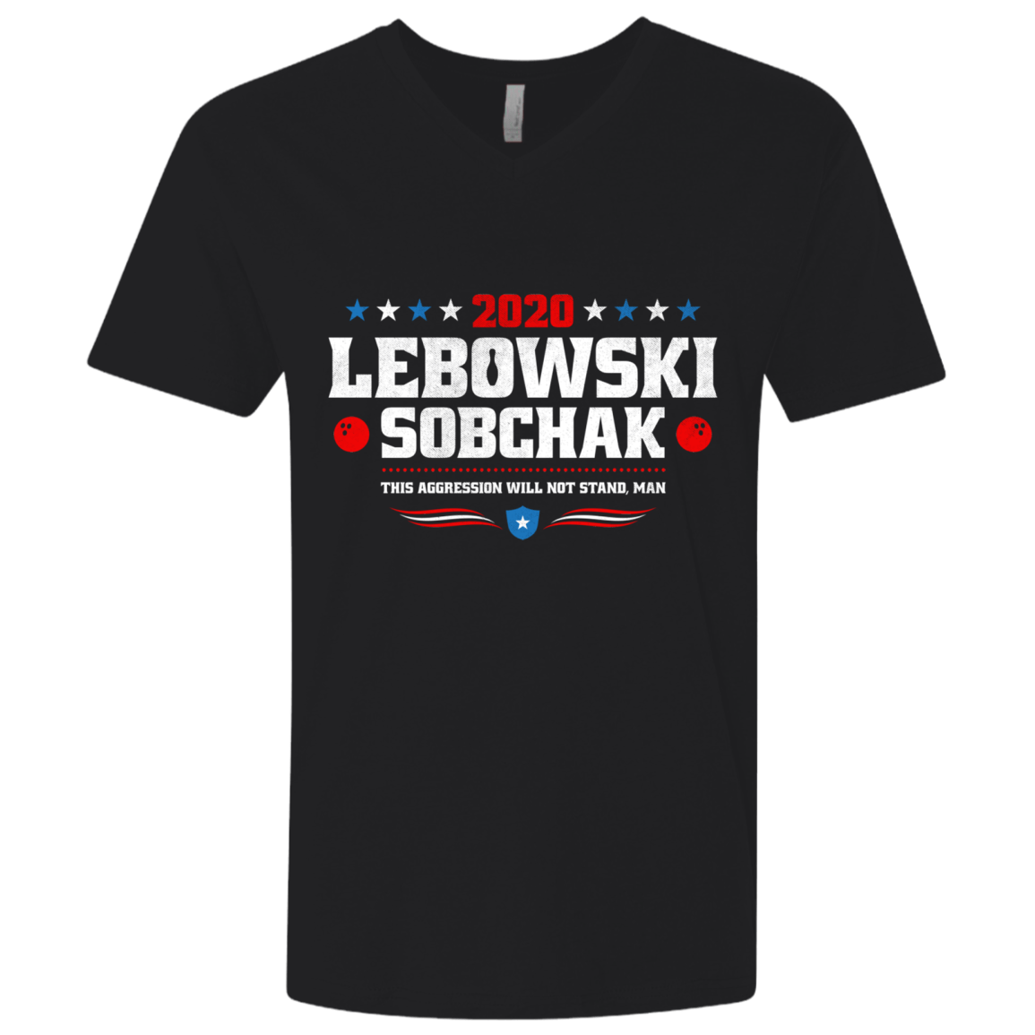 T-Shirts Black / X-Small Lebowski Sobchak Men's Premium V-Neck
