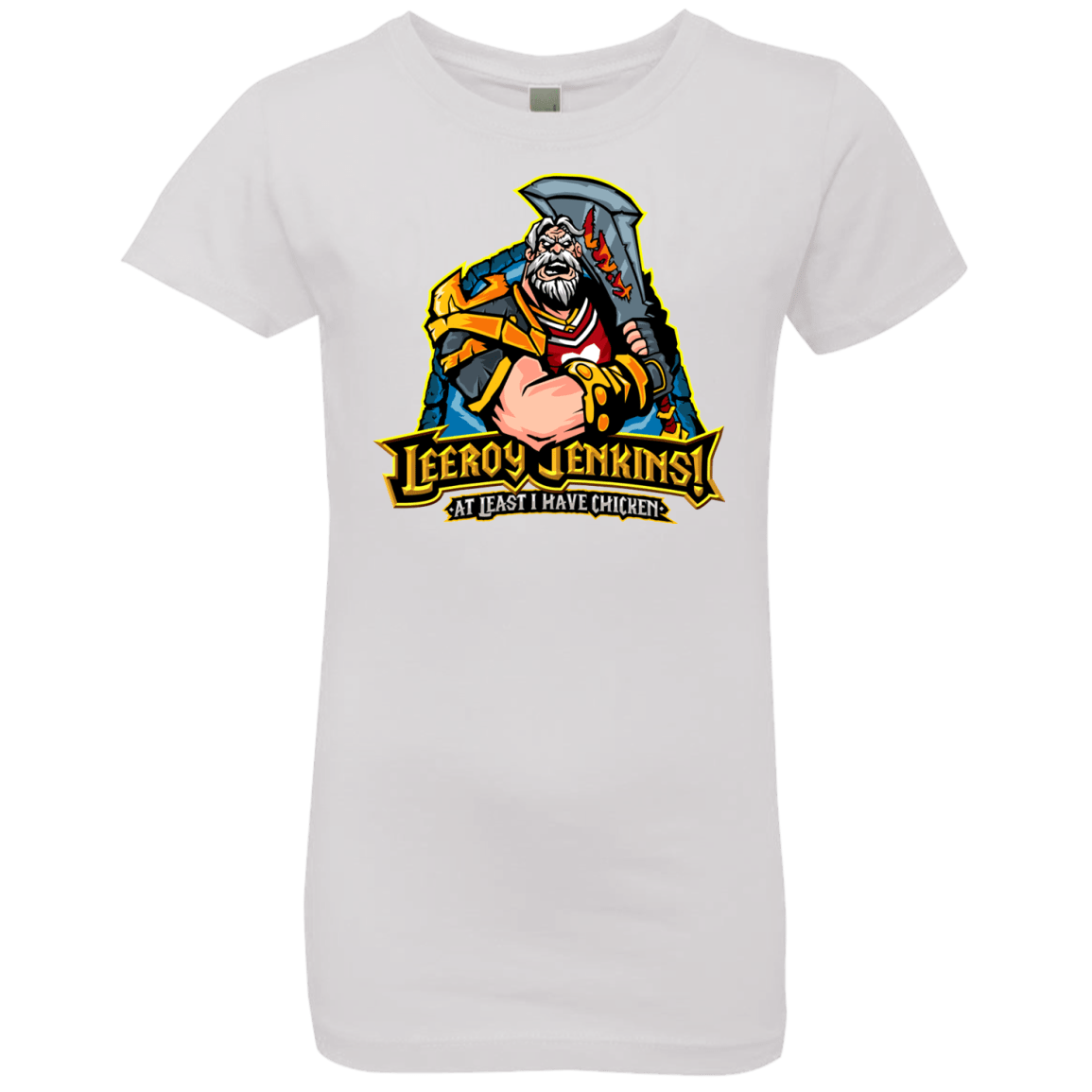T-Shirts White / YXS Leeroy Jenkins Girls Premium T-Shirt