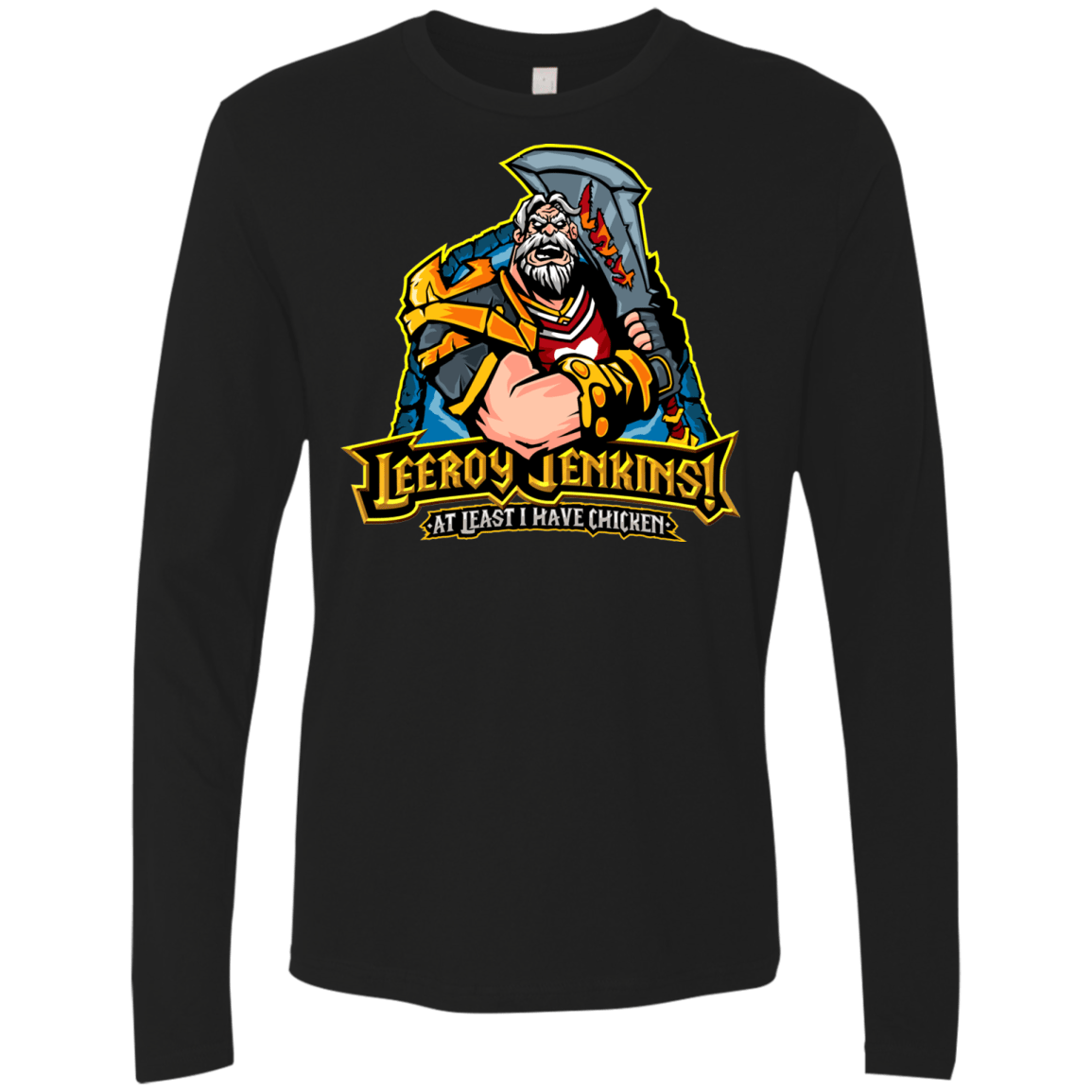 T-Shirts Black / Small Leeroy Jenkins Men's Premium Long Sleeve
