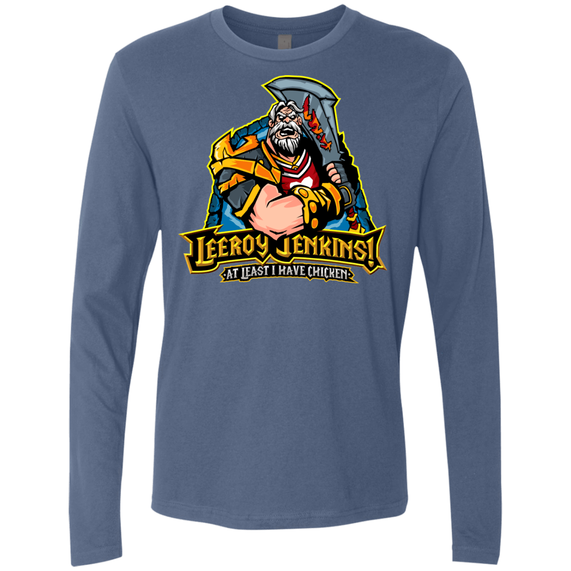 T-Shirts Indigo / Small Leeroy Jenkins Men's Premium Long Sleeve