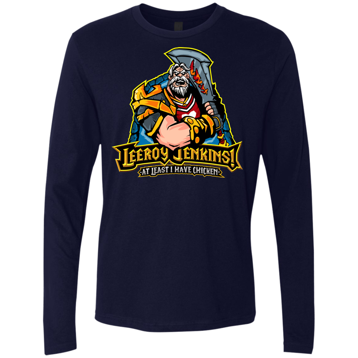 T-Shirts Midnight Navy / Small Leeroy Jenkins Men's Premium Long Sleeve