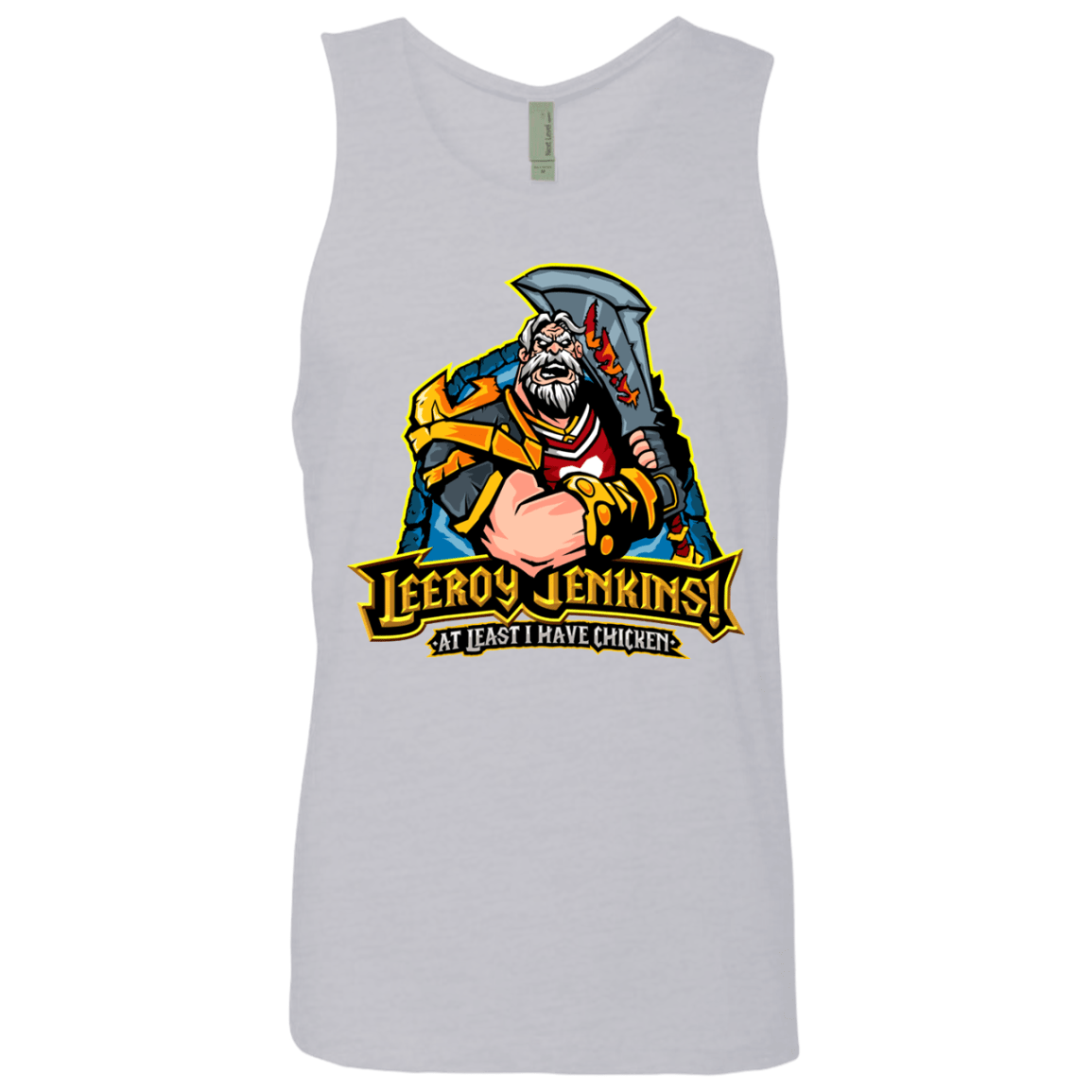 T-Shirts Heather Grey / Small Leeroy Jenkins Men's Premium Tank Top