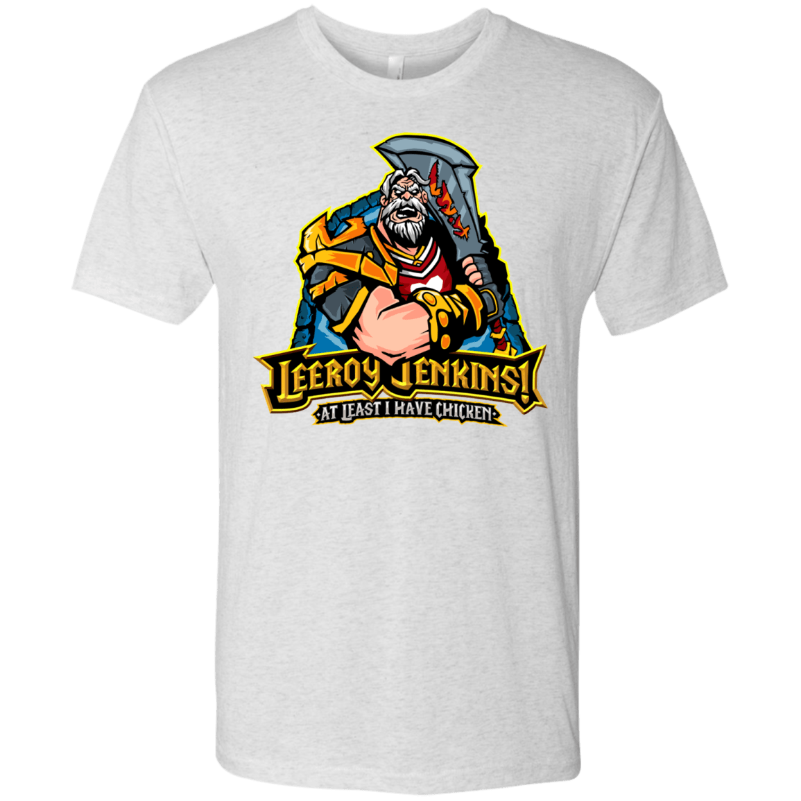 T-Shirts Heather White / Small Leeroy Jenkins Men's Triblend T-Shirt