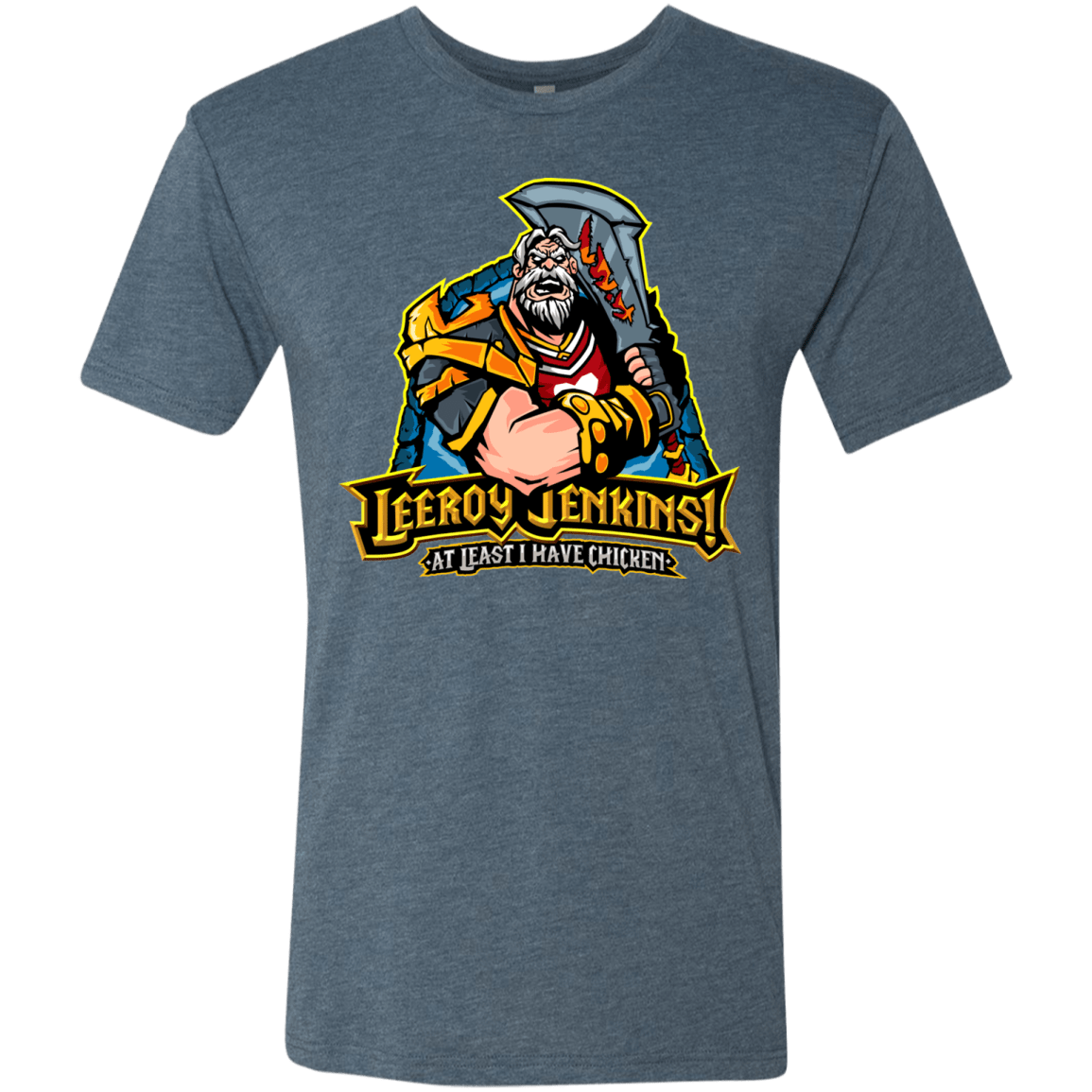 T-Shirts Indigo / Small Leeroy Jenkins Men's Triblend T-Shirt