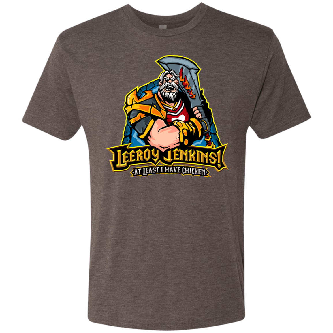 T-Shirts Macchiato / Small Leeroy Jenkins Men's Triblend T-Shirt
