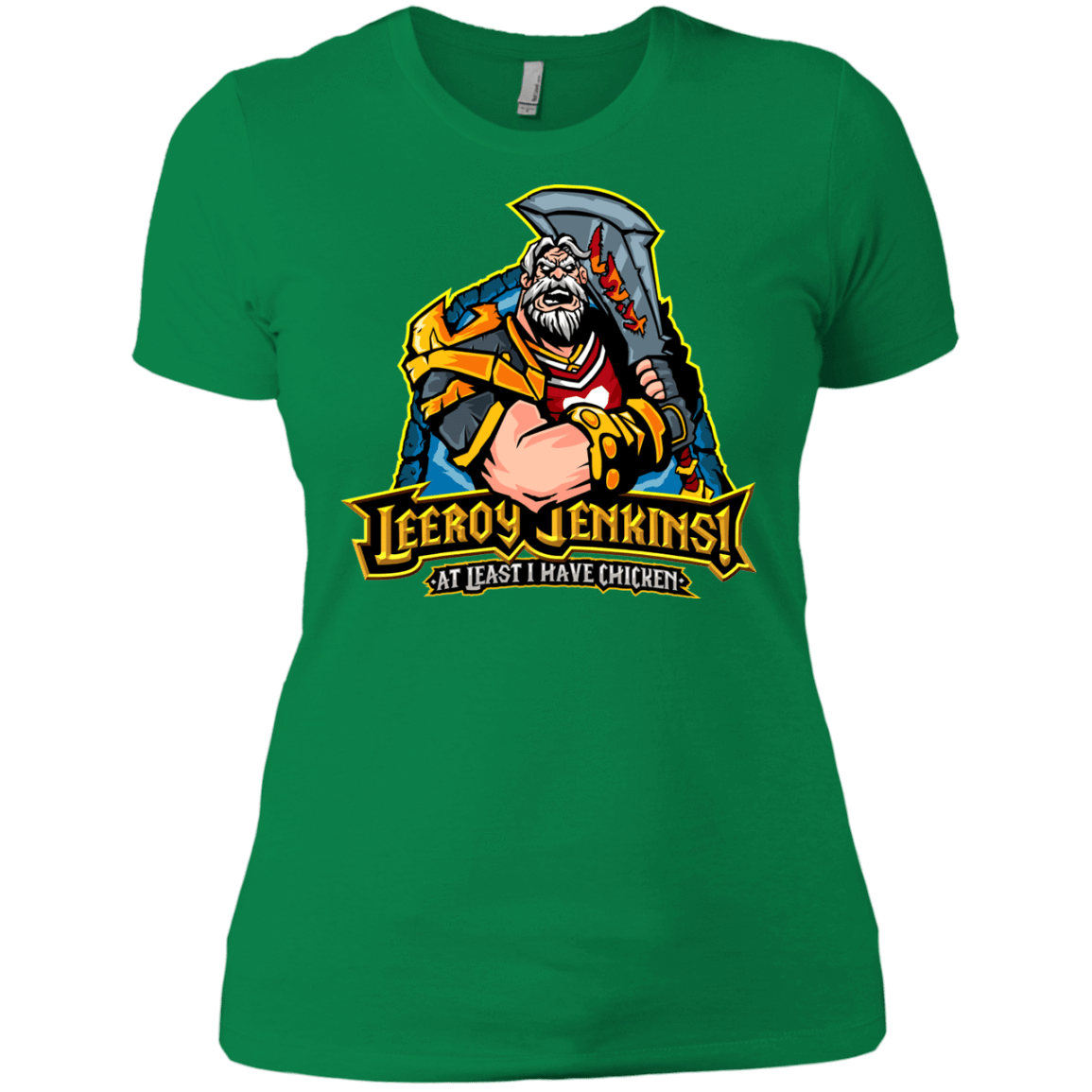 T-Shirts Kelly Green / X-Small Leeroy Jenkins Women's Premium T-Shirt