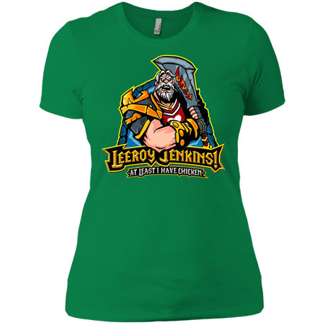 T-Shirts Kelly Green / X-Small Leeroy Jenkins Women's Premium T-Shirt