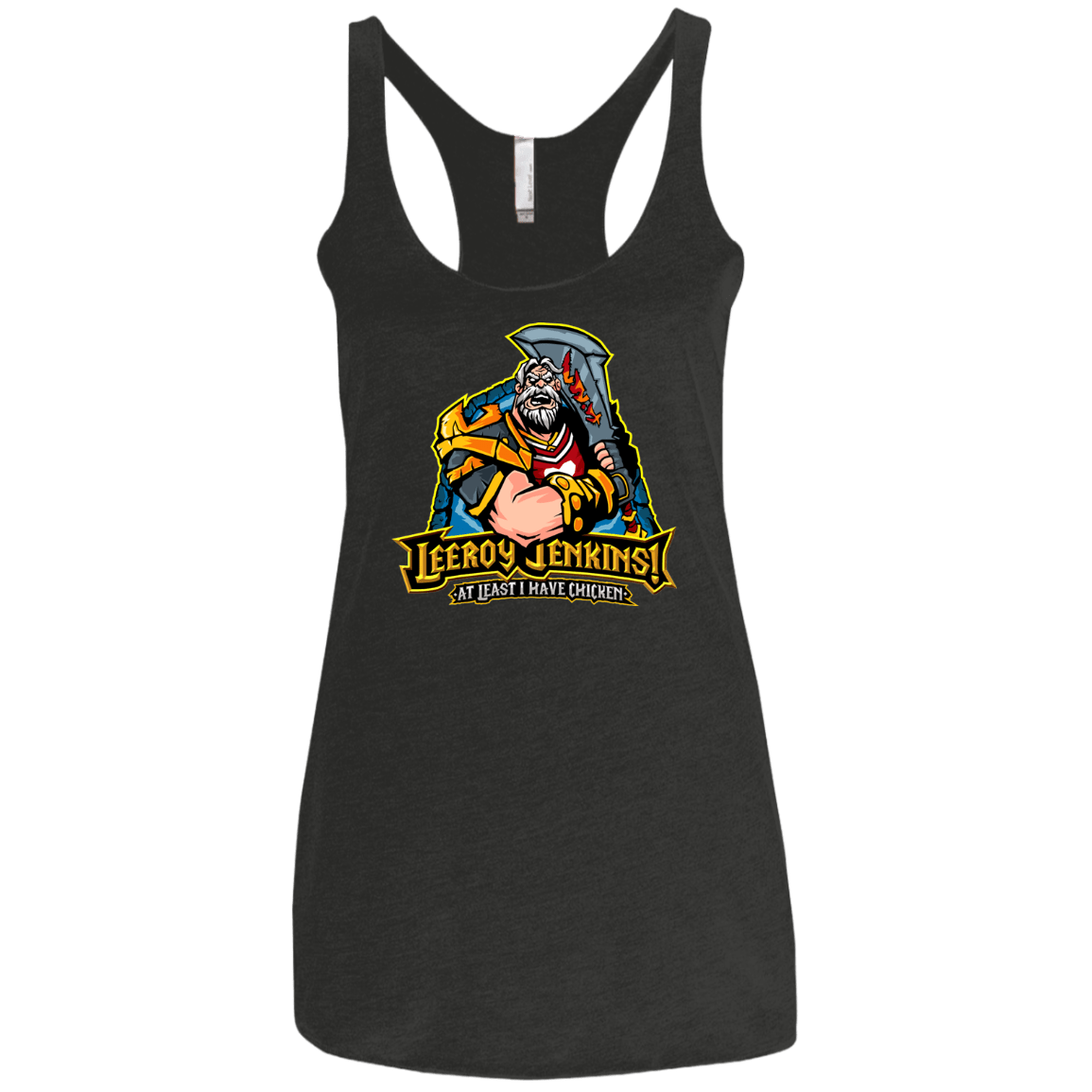 T-Shirts Vintage Black / X-Small Leeroy Jenkins Women's Triblend Racerback Tank