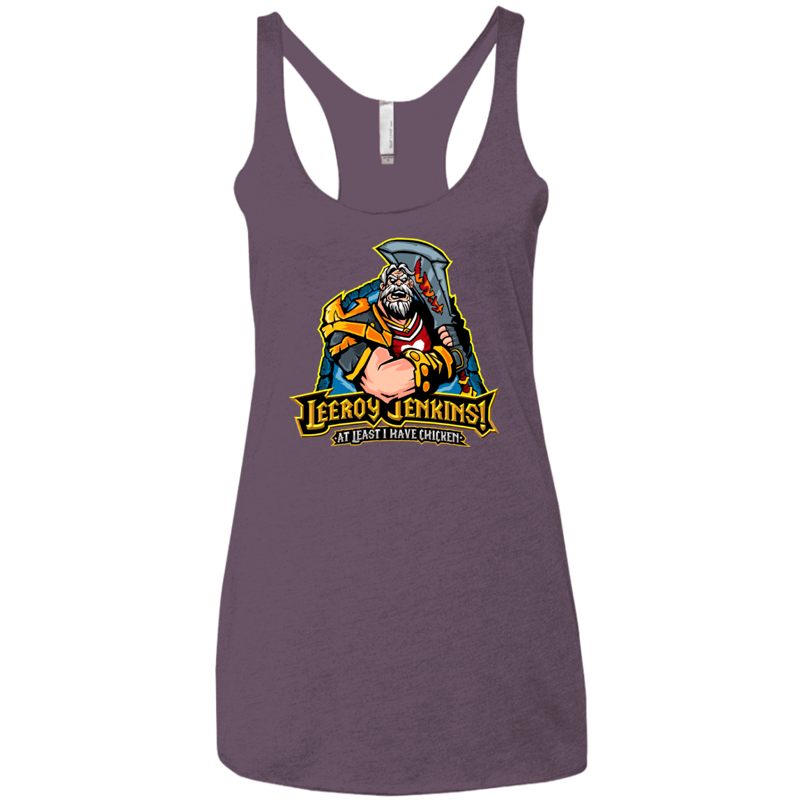 T-Shirts Vintage Purple / X-Small Leeroy Jenkins Women's Triblend Racerback Tank