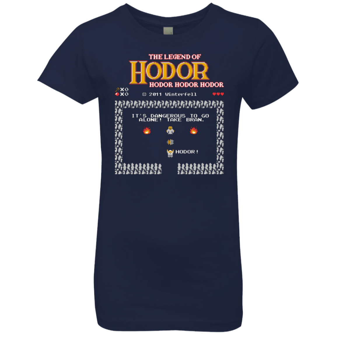 T-Shirts Midnight Navy / YXS Legend of Hodor Girls Premium T-Shirt