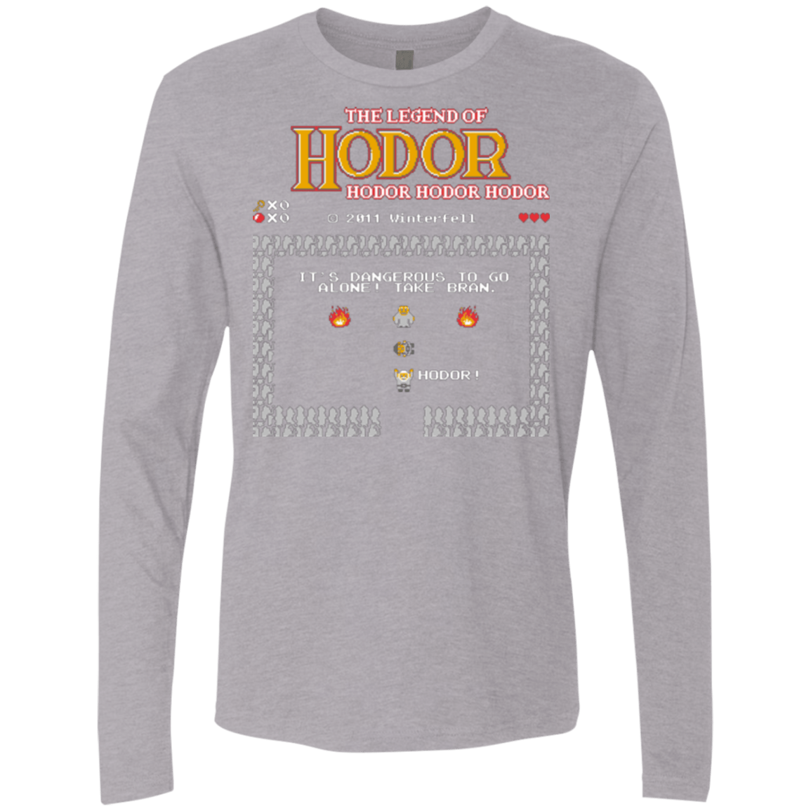 T-Shirts Heather Grey / Small Legend of Hodor Men's Premium Long Sleeve