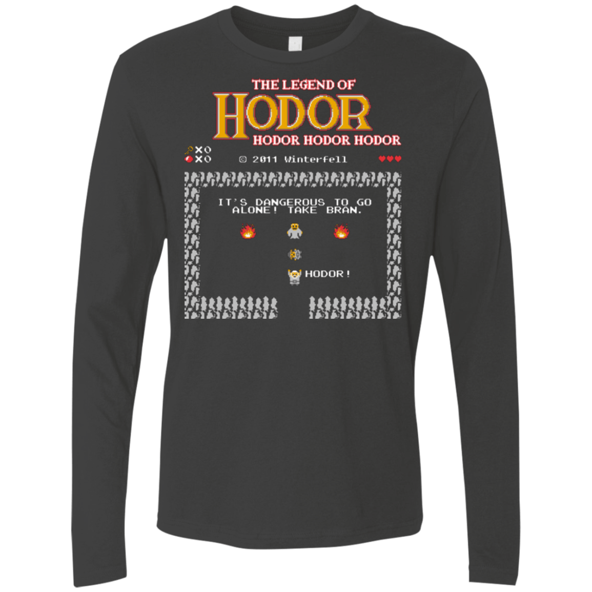 T-Shirts Heavy Metal / Small Legend of Hodor Men's Premium Long Sleeve