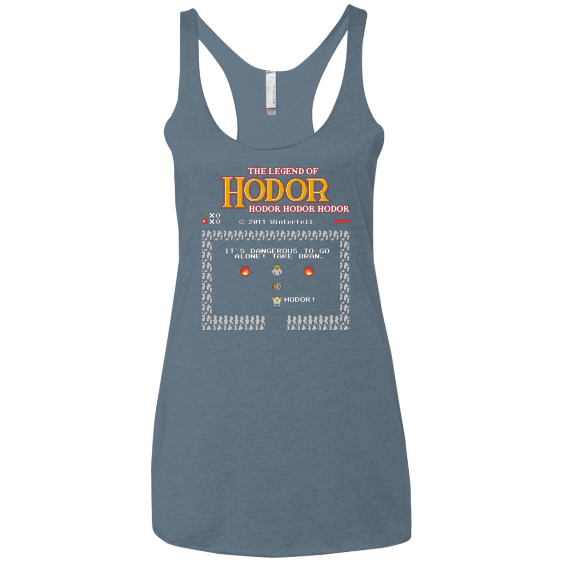 T-Shirts Indigo / X-Small Legend of Hodor Women's Triblend Racerback Tank