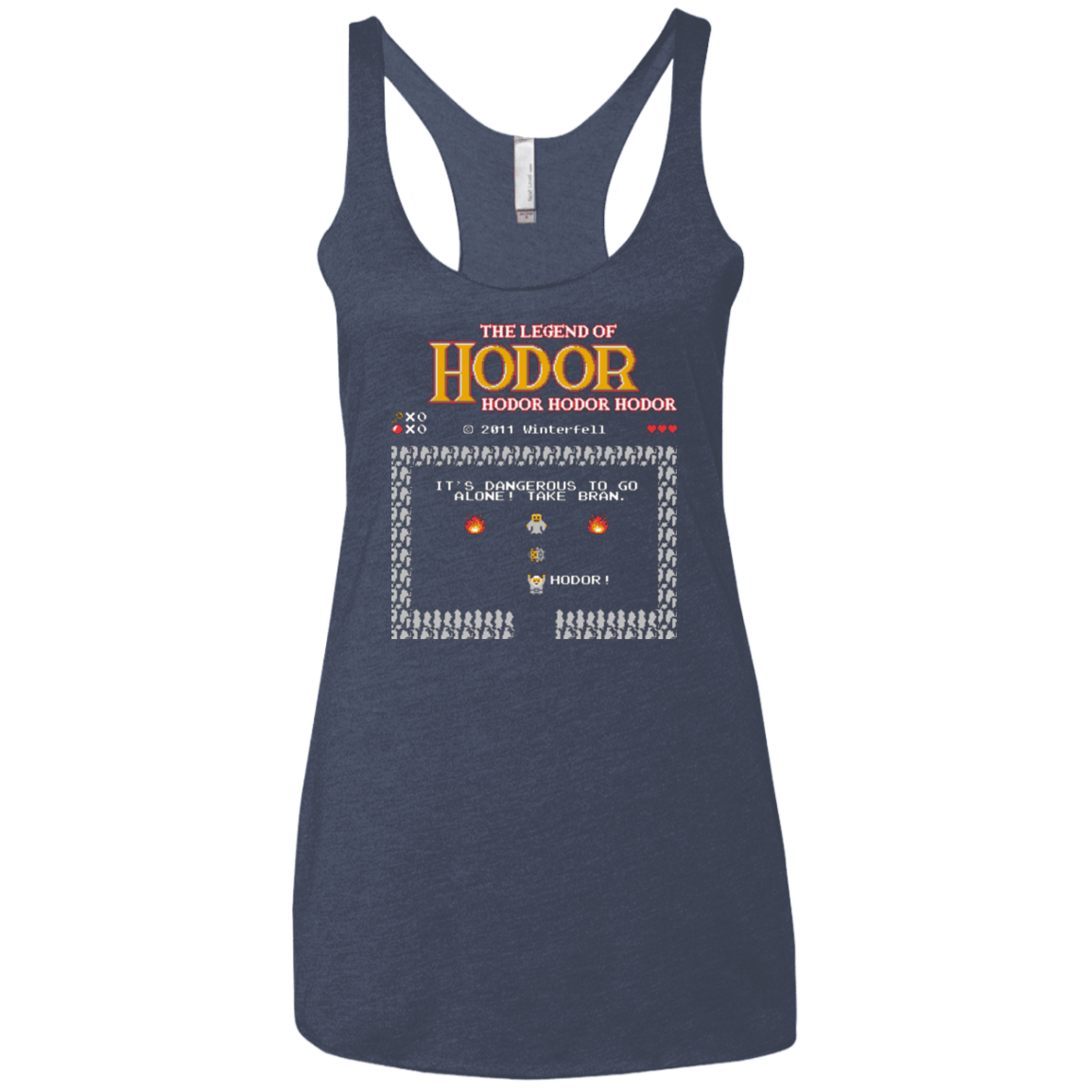 T-Shirts Vintage Navy / X-Small Legend of Hodor Women's Triblend Racerback Tank