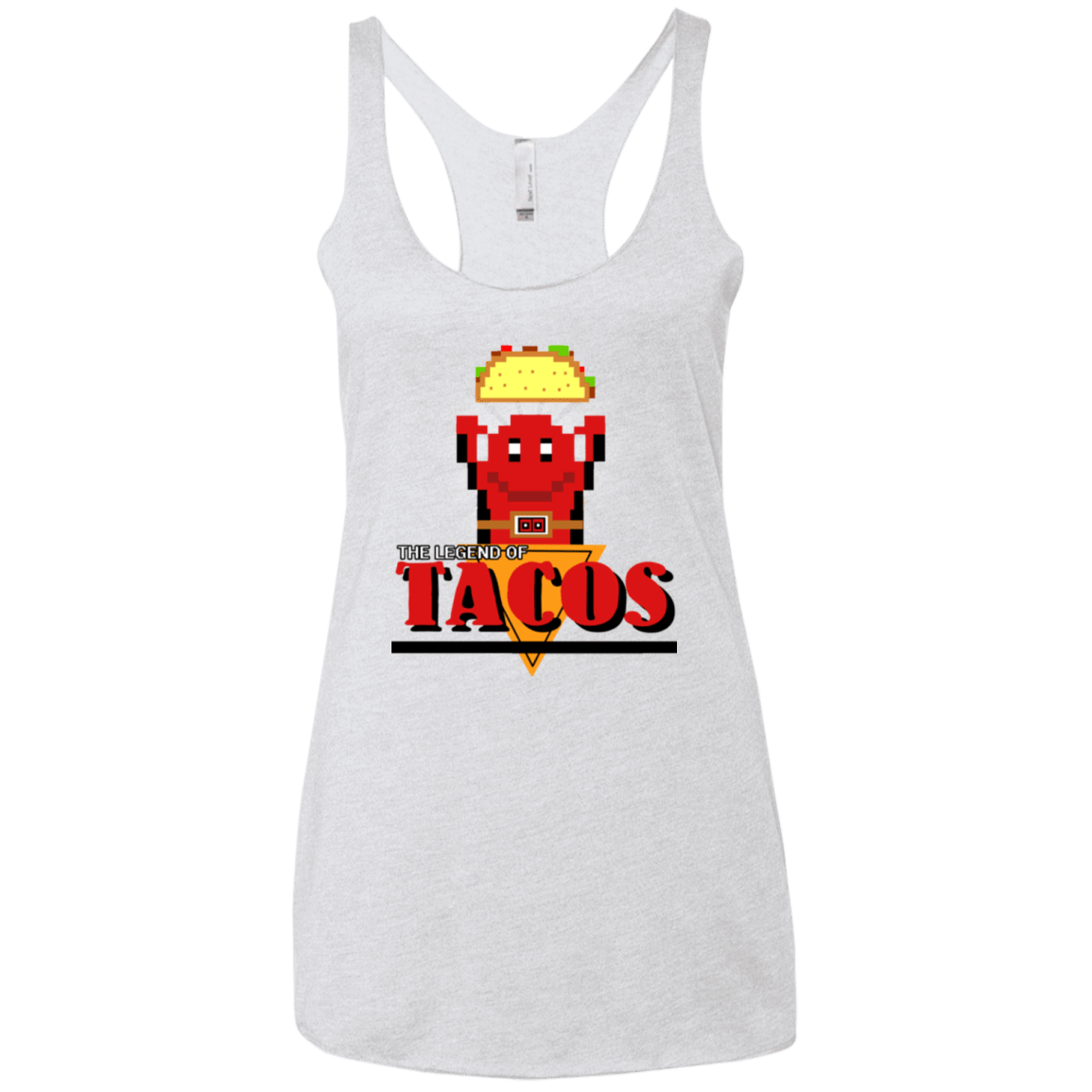 T-Shirts Heather White / X-Small Legend of Tacos Women's Triblend Racerback Tank