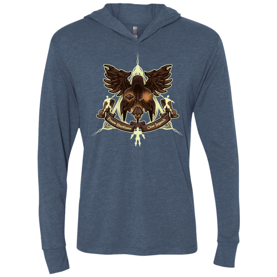 T-Shirts Indigo / X-Small LEGEND Triblend Long Sleeve Hoodie Tee