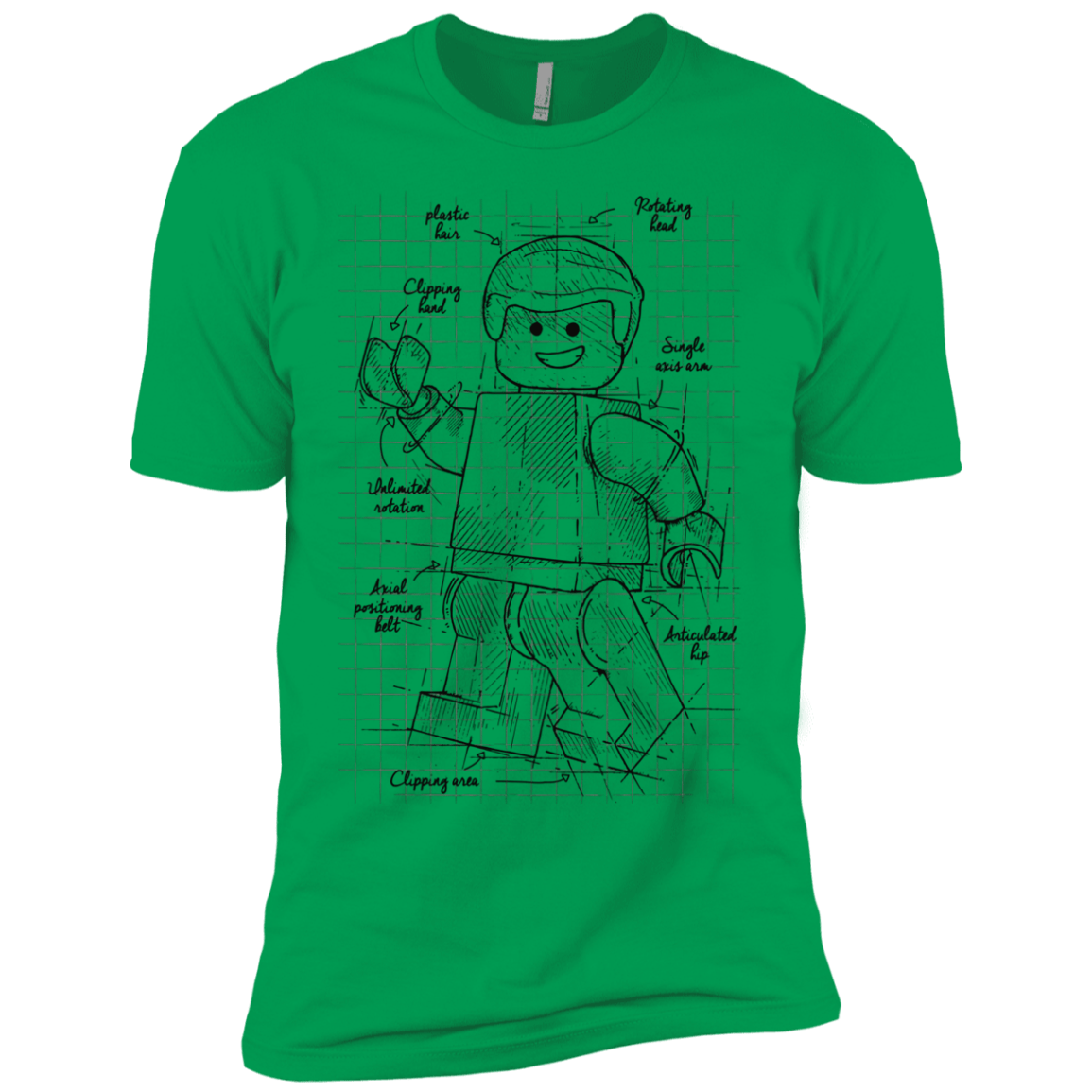 T-Shirts Kelly Green / YXS Lego Plan Boys Premium T-Shirt