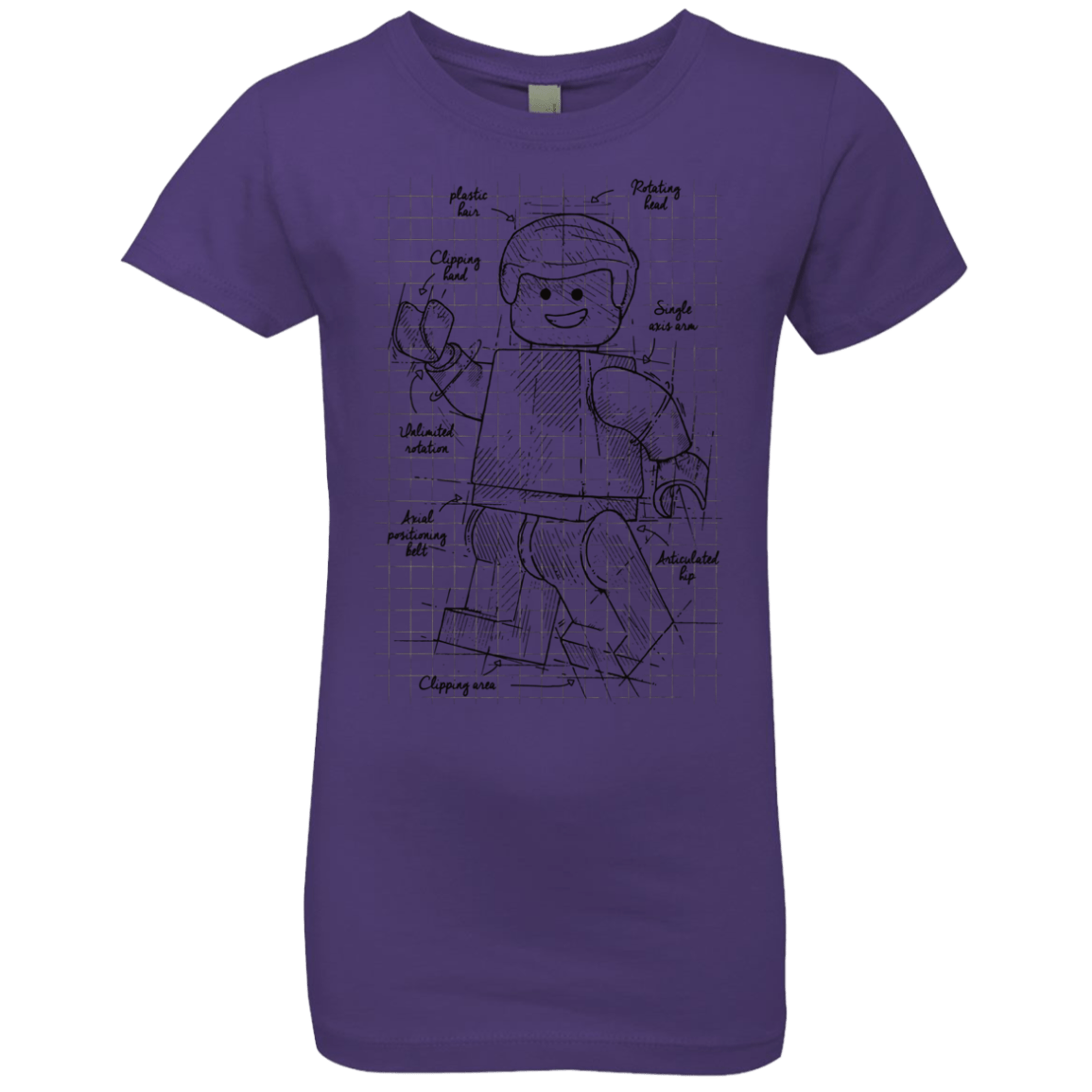 T-Shirts Purple Rush / YXS Lego Plan Girls Premium T-Shirt