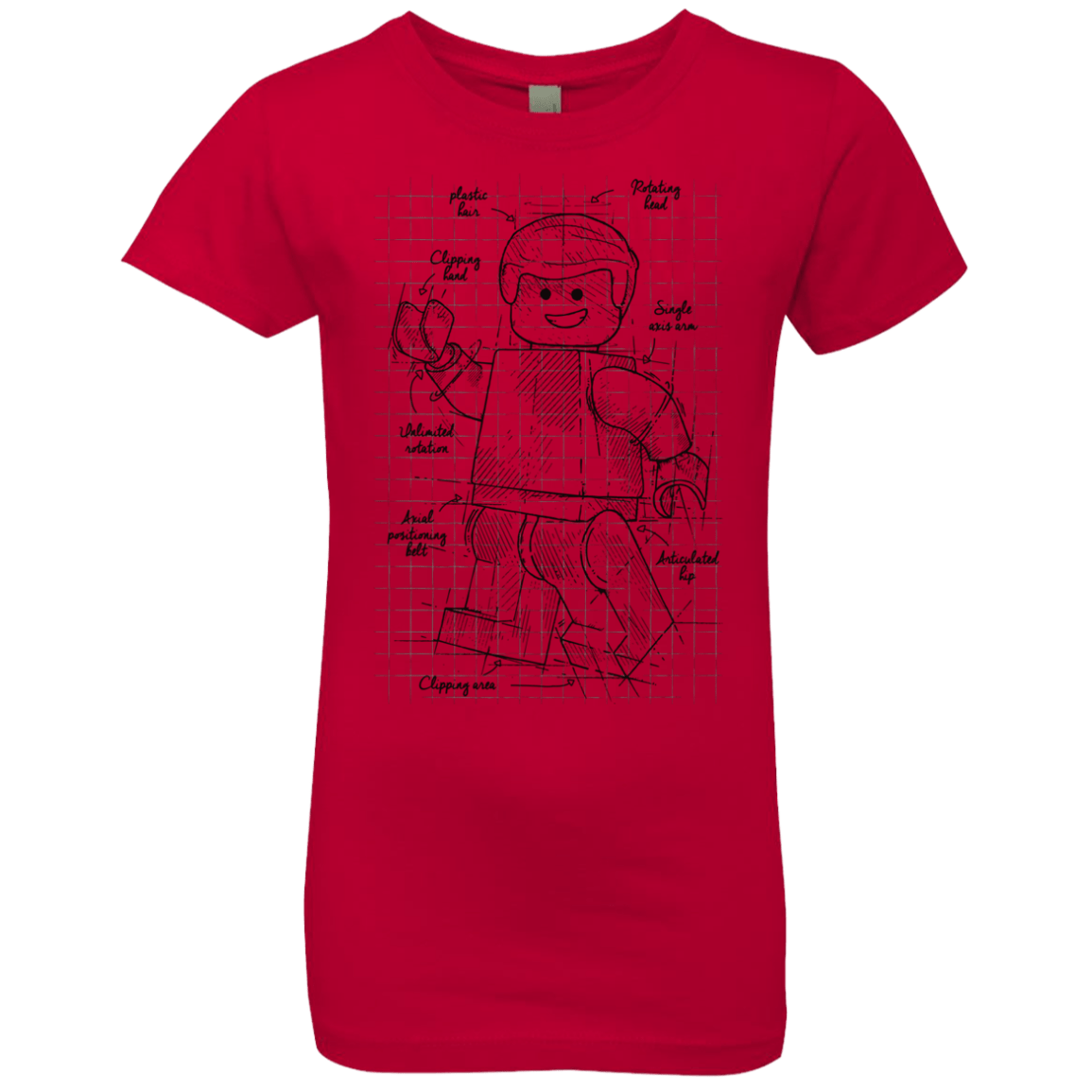 T-Shirts Red / YXS Lego Plan Girls Premium T-Shirt
