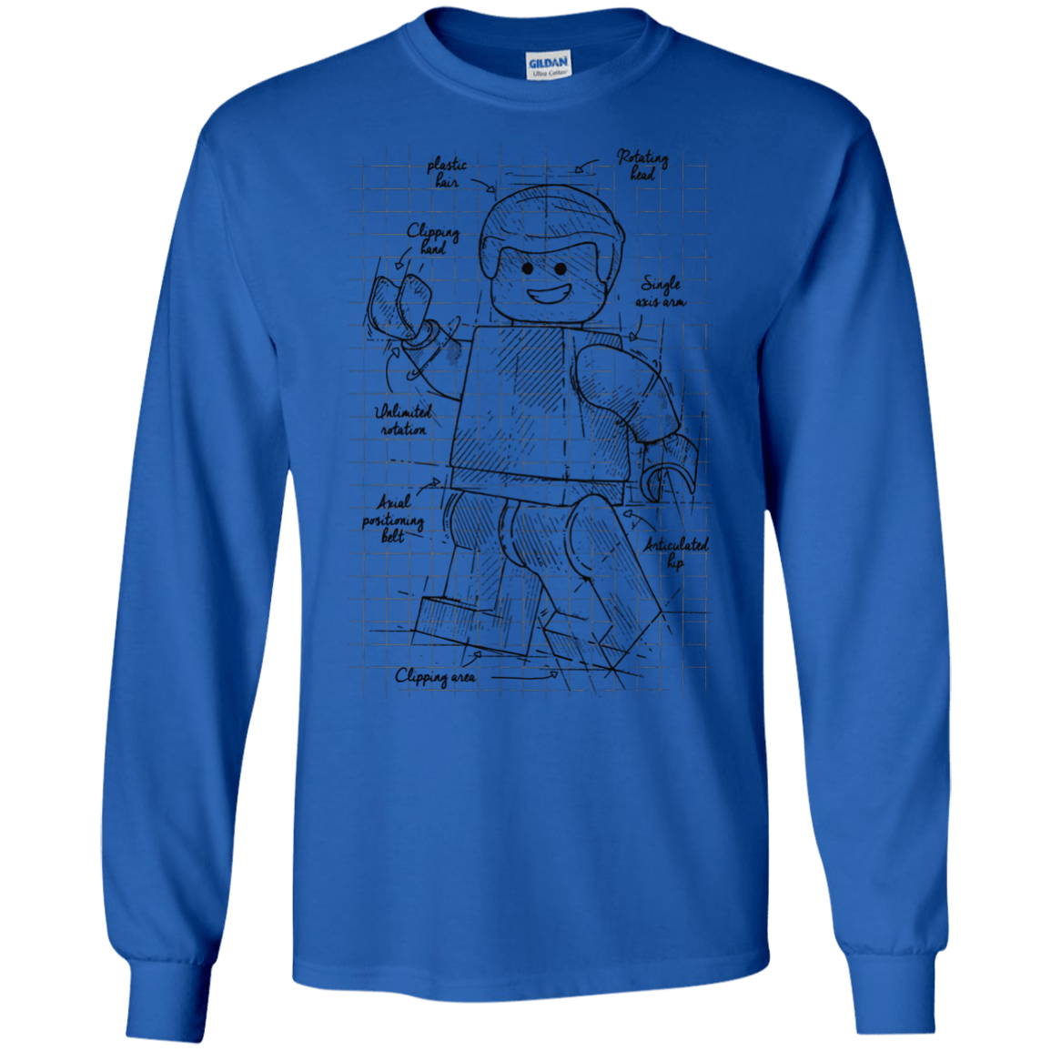T-Shirts Royal / S Lego Plan Men's Long Sleeve T-Shirt