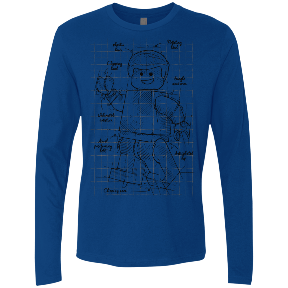 T-Shirts Royal / S Lego Plan Men's Premium Long Sleeve