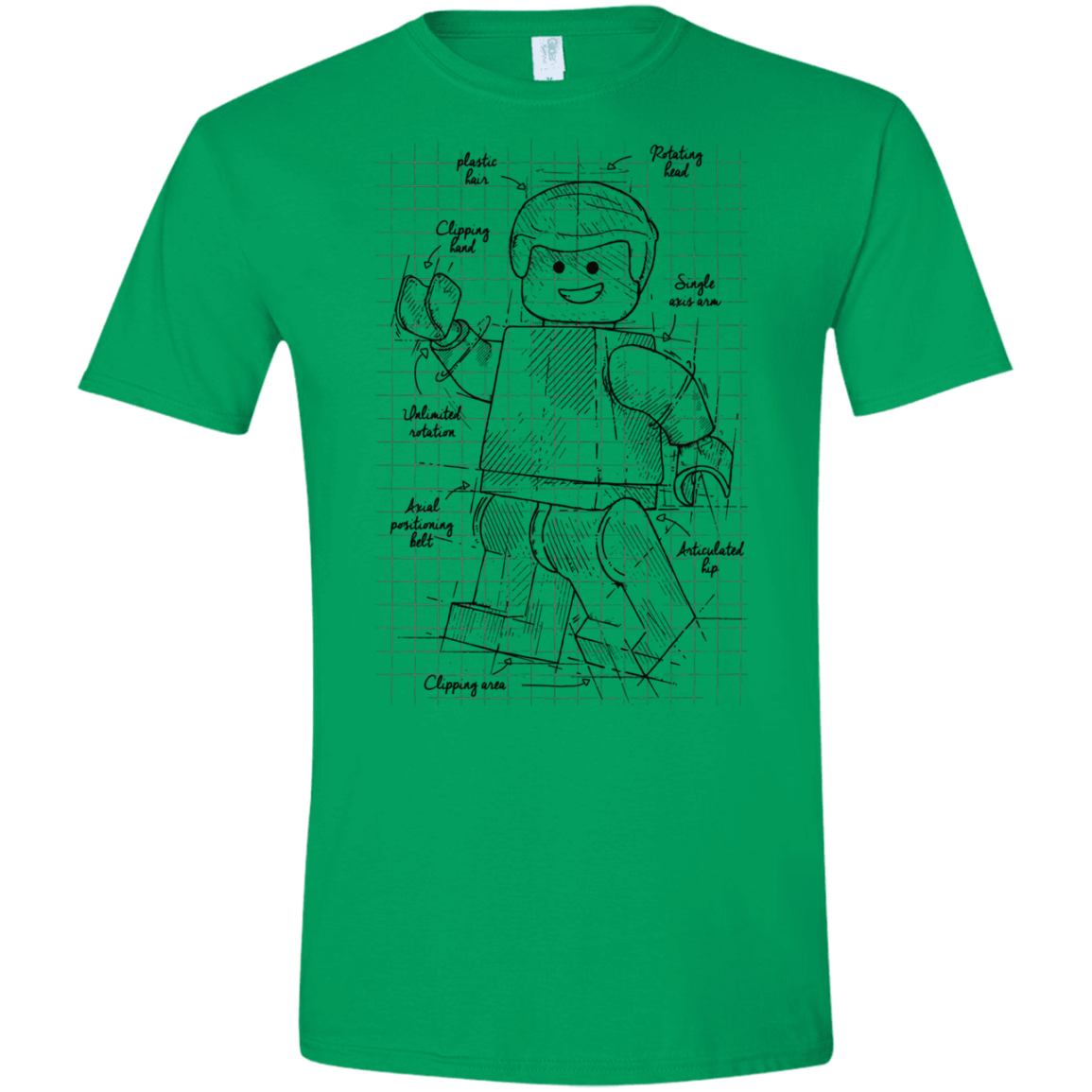 T-Shirts Irish Green / S Lego Plan Men's Semi-Fitted Softstyle