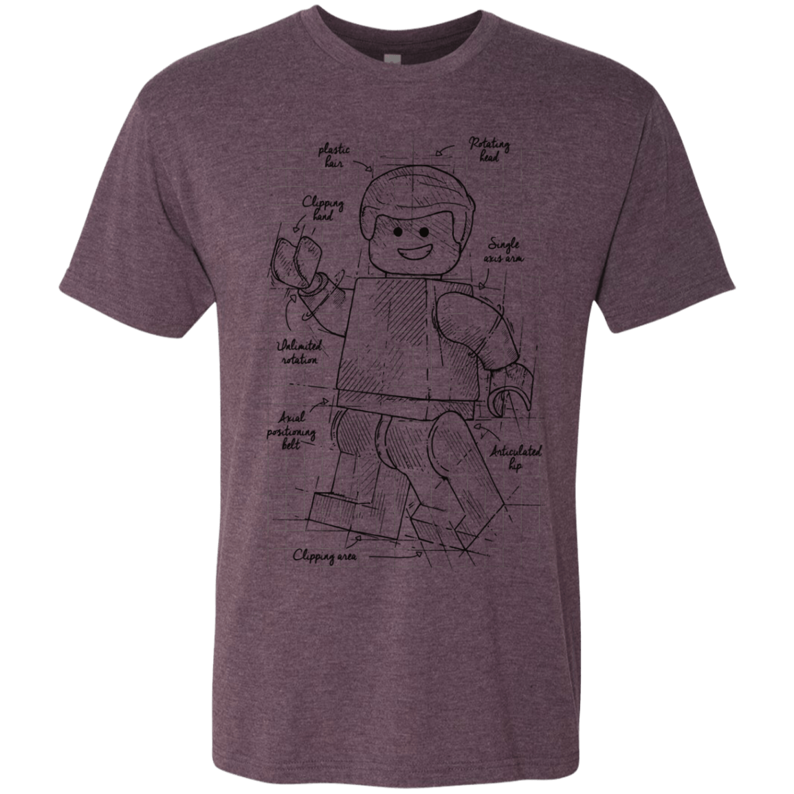 T-Shirts Vintage Purple / S Lego Plan Men's Triblend T-Shirt