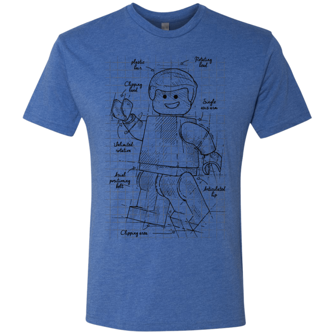 T-Shirts Vintage Royal / S Lego Plan Men's Triblend T-Shirt