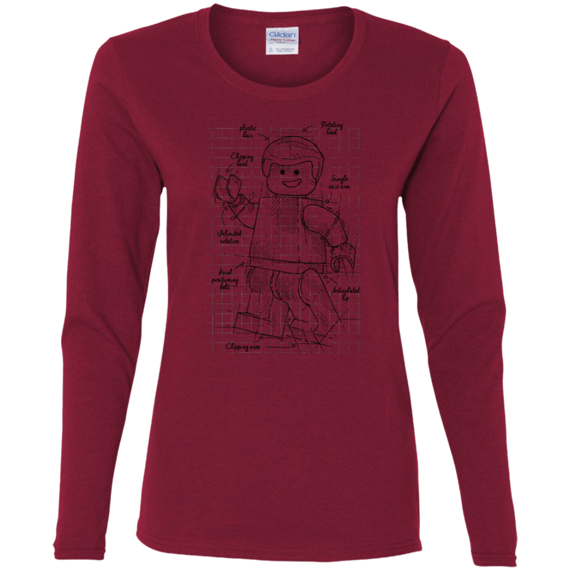 T-Shirts Cardinal / S Lego Plan Women's Long Sleeve T-Shirt