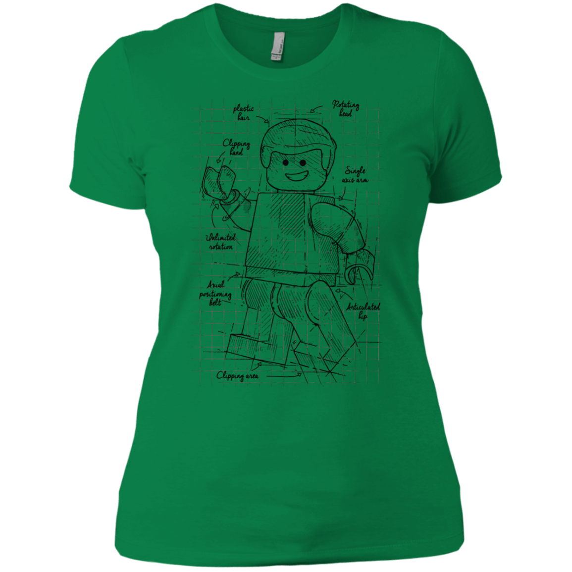 T-Shirts Kelly Green / X-Small Lego Plan Women's Premium T-Shirt