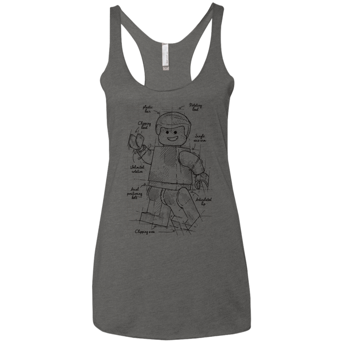 T-Shirts Premium Heather / X-Small Lego Plan Women's Triblend Racerback Tank