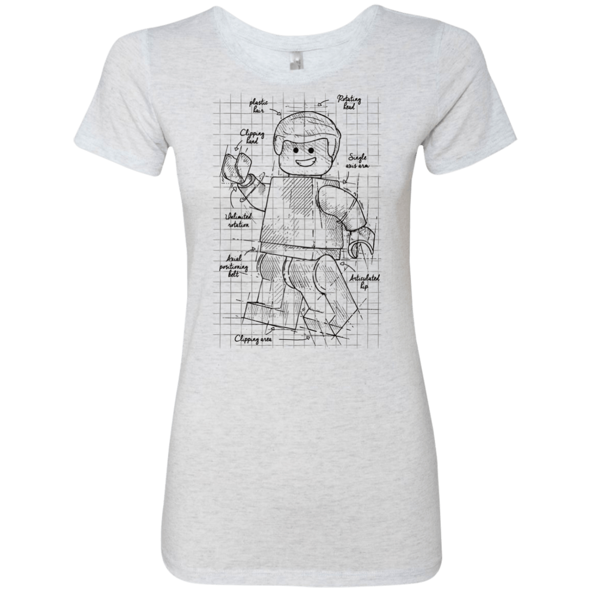 T-Shirts Heather White / S Lego Plan Women's Triblend T-Shirt