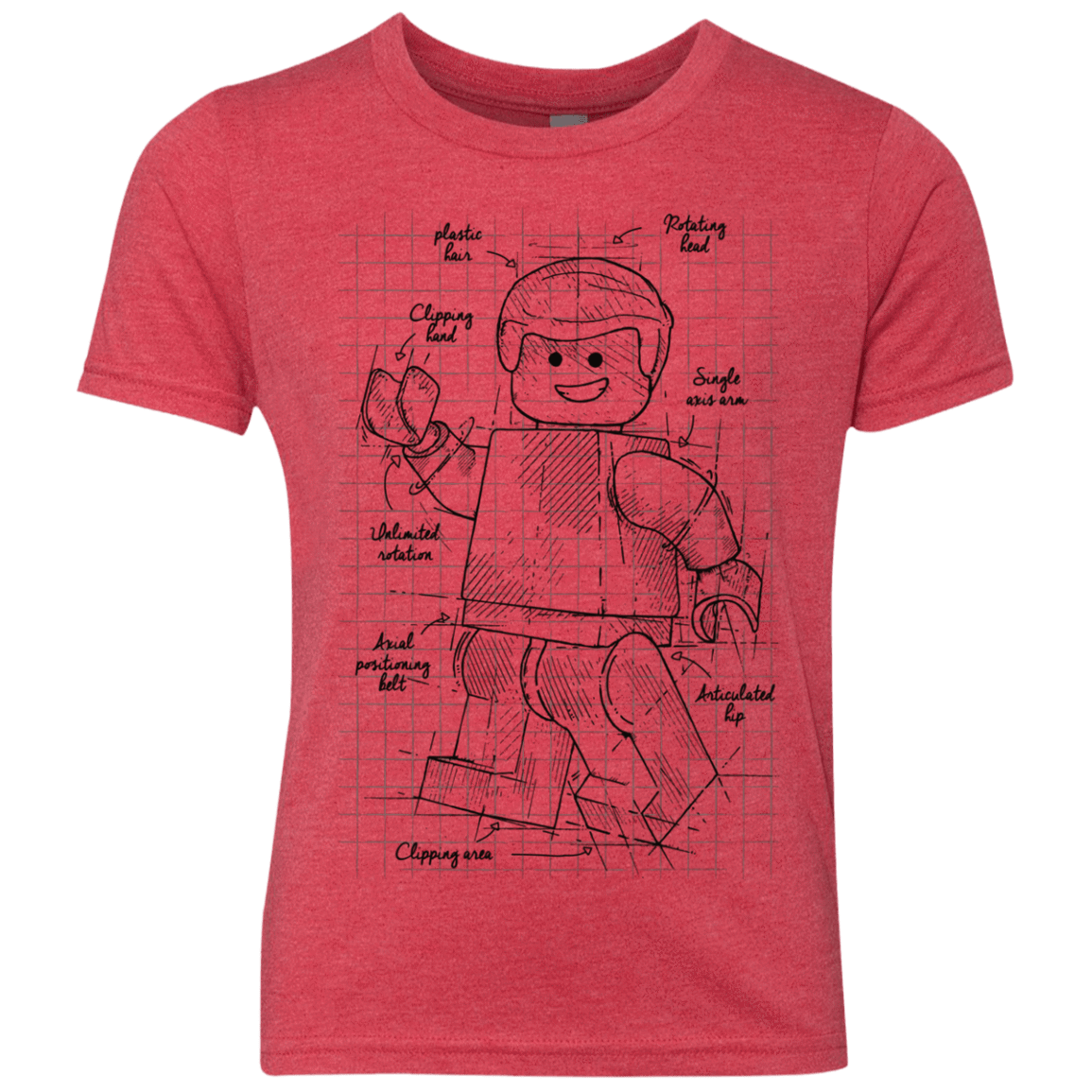 T-Shirts Vintage Red / YXS Lego Plan Youth Triblend T-Shirt