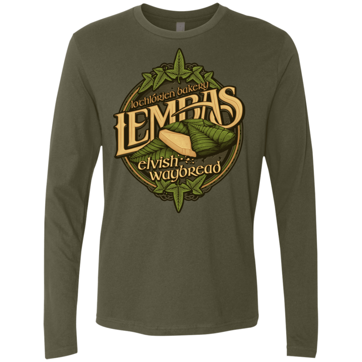 T-Shirts Military Green / S Lembas Bread Men's Premium Long Sleeve