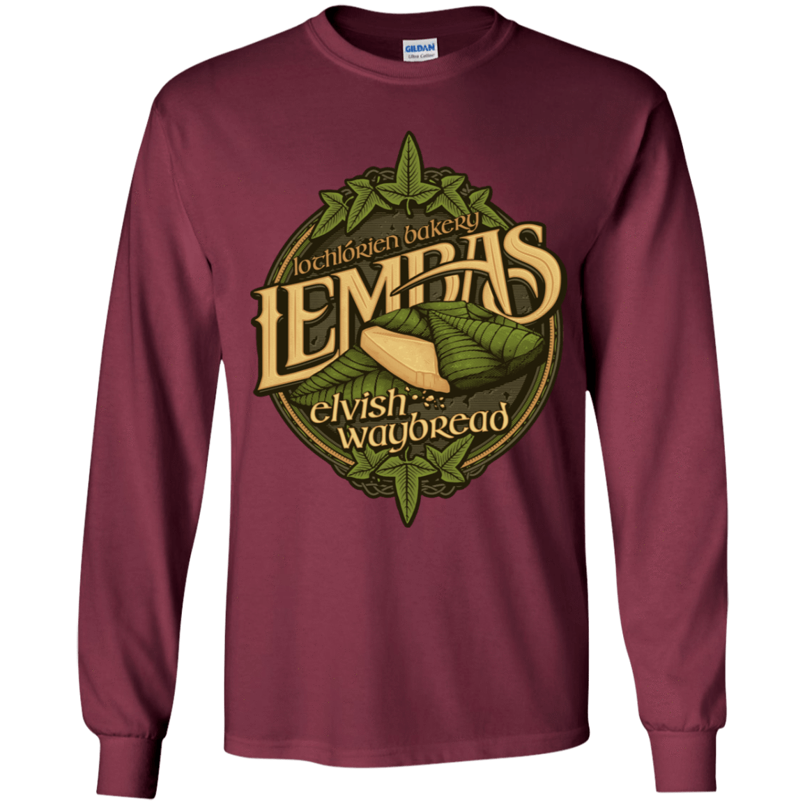 T-Shirts Maroon / YS Lembas Bread Youth Long Sleeve T-Shirt