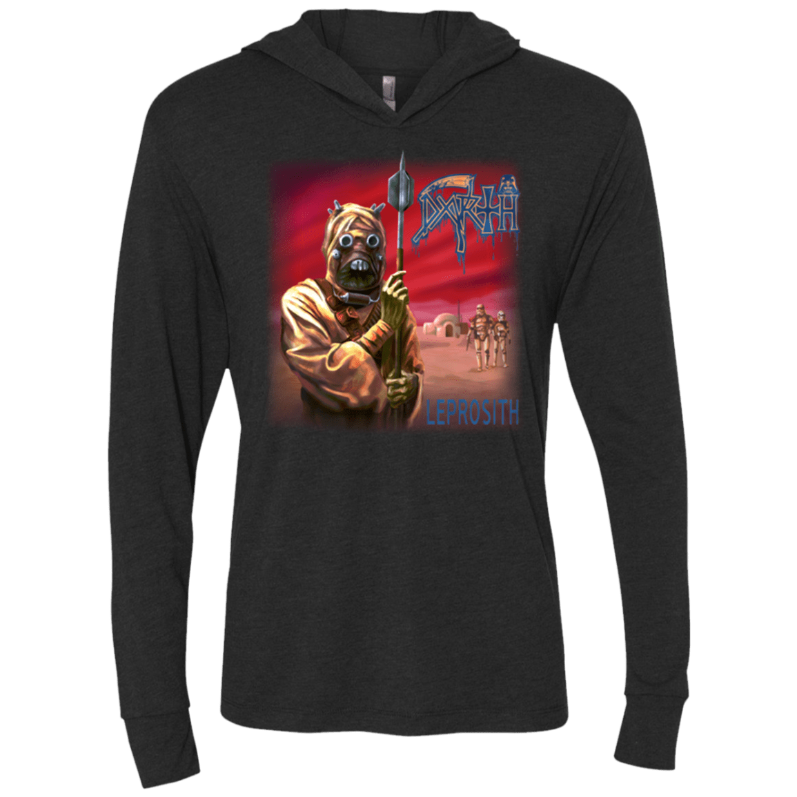T-Shirts Vintage Black / X-Small LEPROSITH2 Triblend Long Sleeve Hoodie Tee