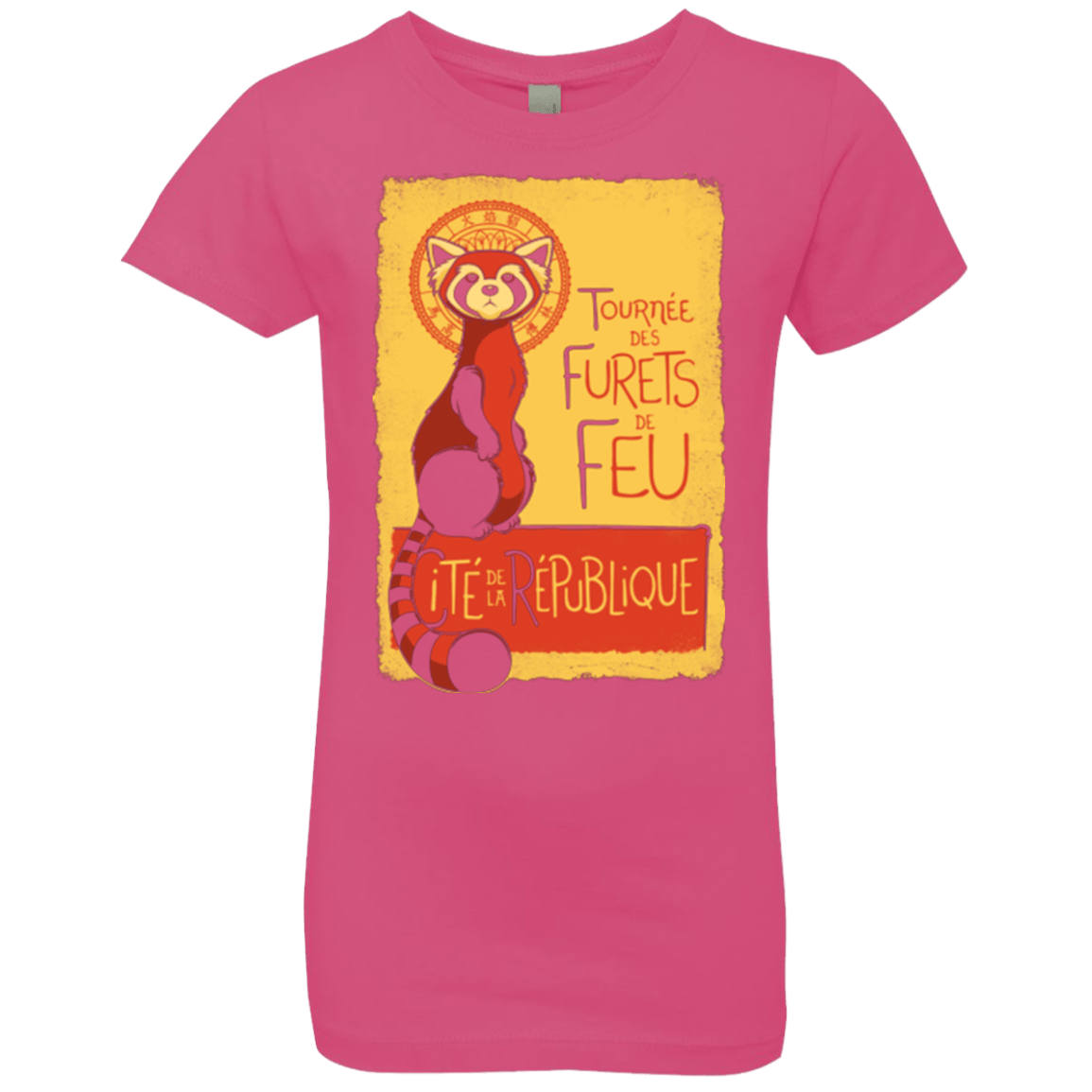 T-Shirts Hot Pink / YXS Les Furets de Feu Girls Premium T-Shirt