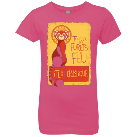 T-Shirts Hot Pink / YXS Les Furets de Feu Girls Premium T-Shirt