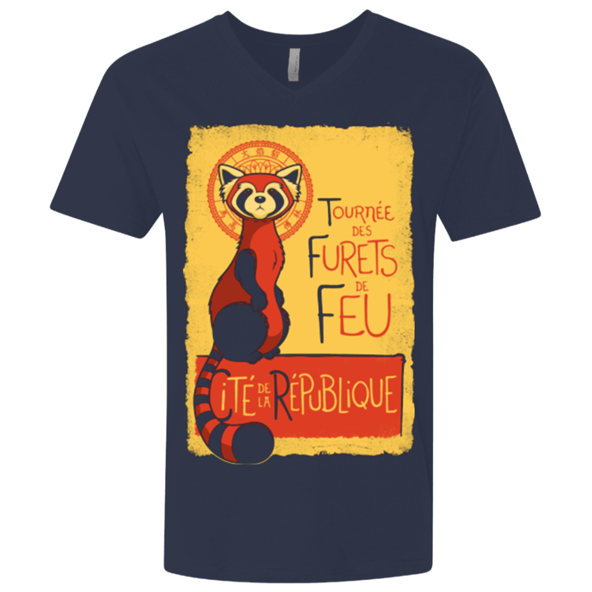 T-Shirts Midnight Navy / X-Small Les Furets de Feu Men's Premium V-Neck