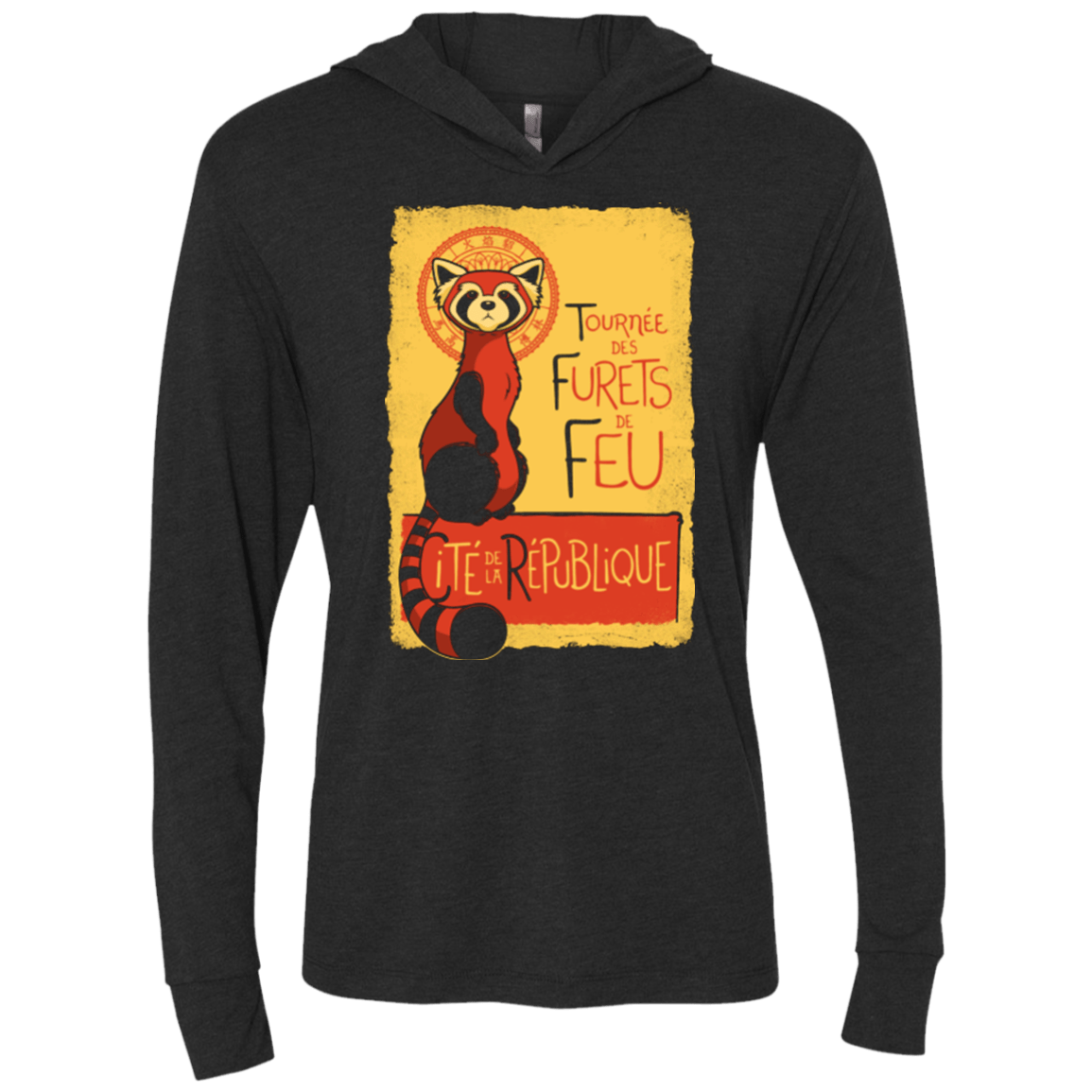 T-Shirts Vintage Black / X-Small Les Furets de Feu Triblend Long Sleeve Hoodie Tee