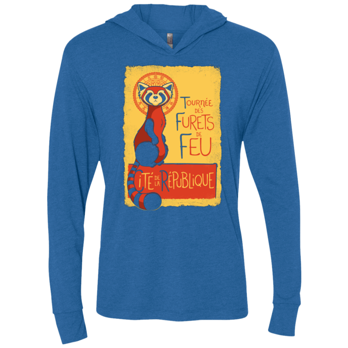 T-Shirts Vintage Royal / X-Small Les Furets de Feu Triblend Long Sleeve Hoodie Tee