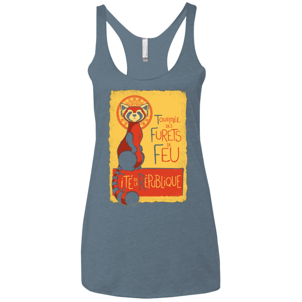 T-Shirts Indigo / X-Small Les Furets de Feu Women's Triblend Racerback Tank