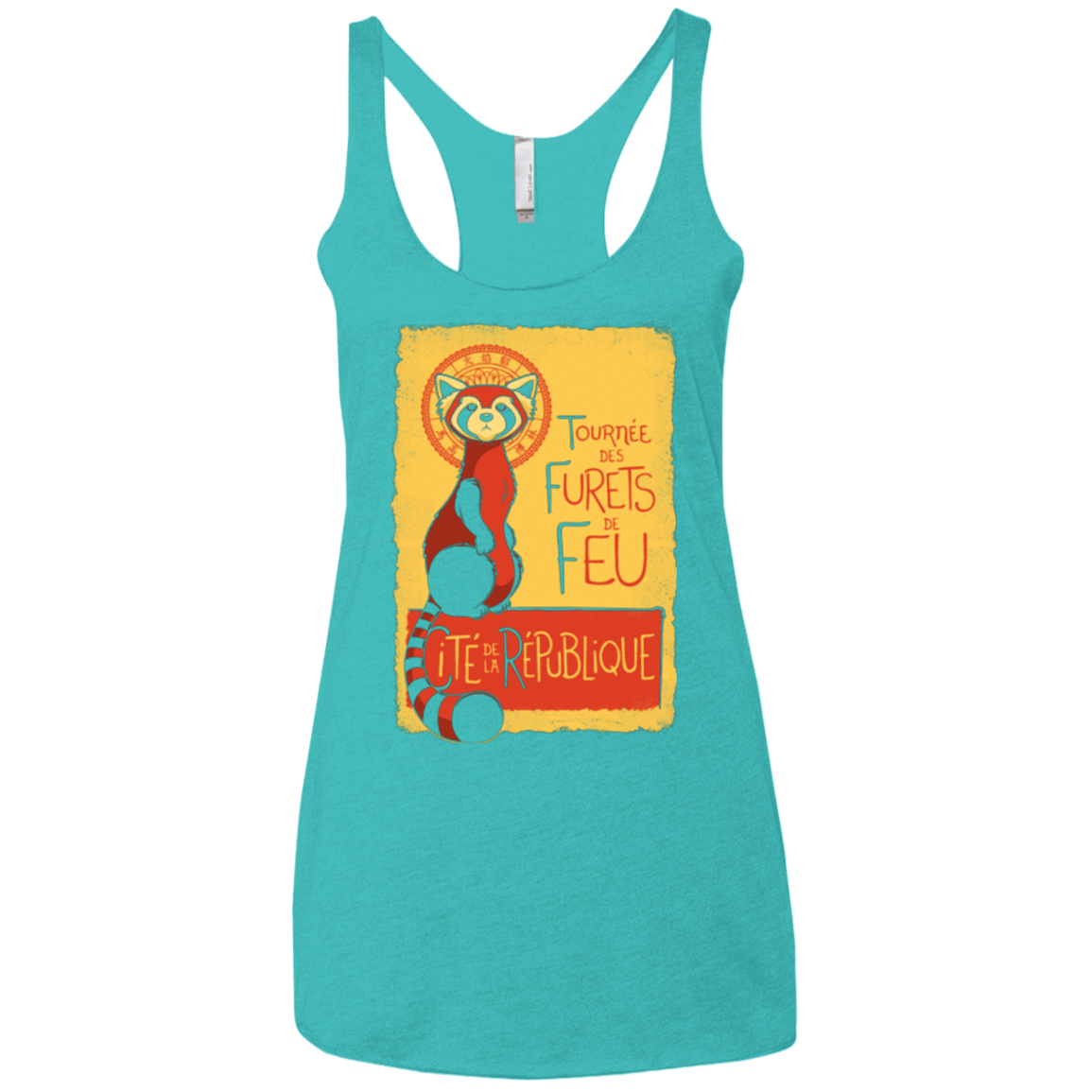 T-Shirts Tahiti Blue / X-Small Les Furets de Feu Women's Triblend Racerback Tank
