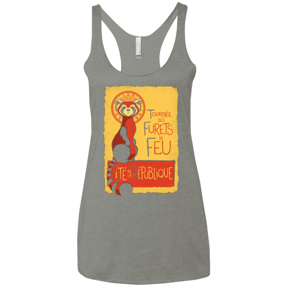 T-Shirts Venetian Grey / X-Small Les Furets de Feu Women's Triblend Racerback Tank